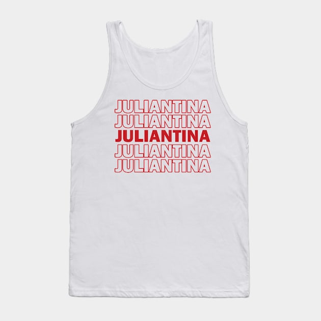 Juliantina Thank You Bag Design Tank Top by brendalee